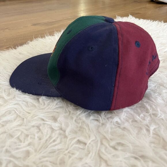 90s Hard Rock Cafe San Antonio Love All Serve All Color Block Snapback Hat - Picture 6 of 8